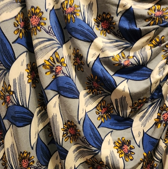 Boden Ruth Floral Faux Wrap Dress Womens Blue V-Neck Short Sleeve Knee Length 16 - Picture 4 of 10